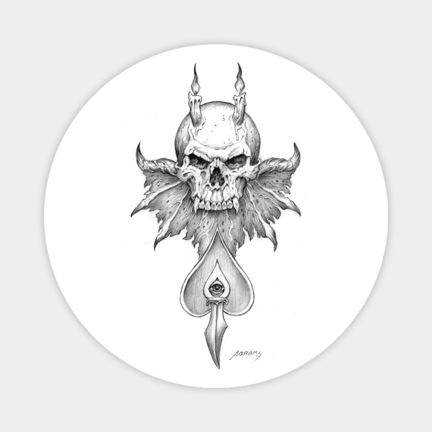 Demon Skull Magnet by Paul_Abrams